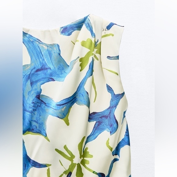 New ZARA Floral Print Jumpsuit - Picture 8 of 9